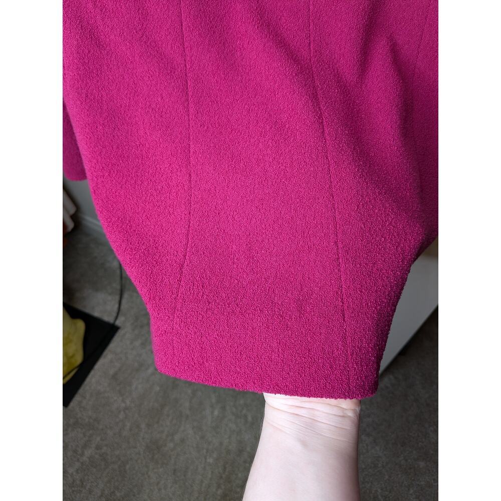 CHANEL Wool Jacket Blazer Hot Pink size 48 with 4 Front Pockets - Picture 10 of 15